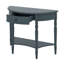 Console en bois massif demi-lune avec tiroir - Table d'appoint avec rangement-122653143