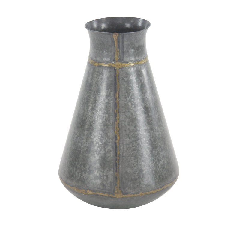 Gebhard Metal Table Vase, Gray