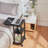 C-Shaped Side End Table With Wheels-642658689-581640981