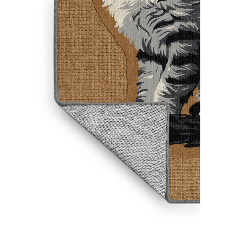 Washable German Rex Cats Area Rug, Round 8'