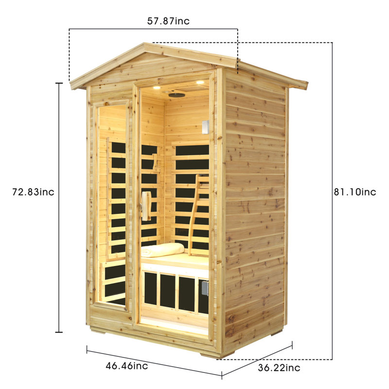Two-Person Far Infrared Outdoor Sauna Room