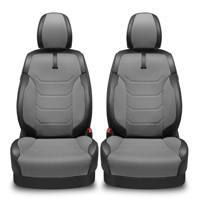Sport Series Front Seat Covers With Airbag Compatible, Reserved Opening Holes For Headrest, Universal For Cars