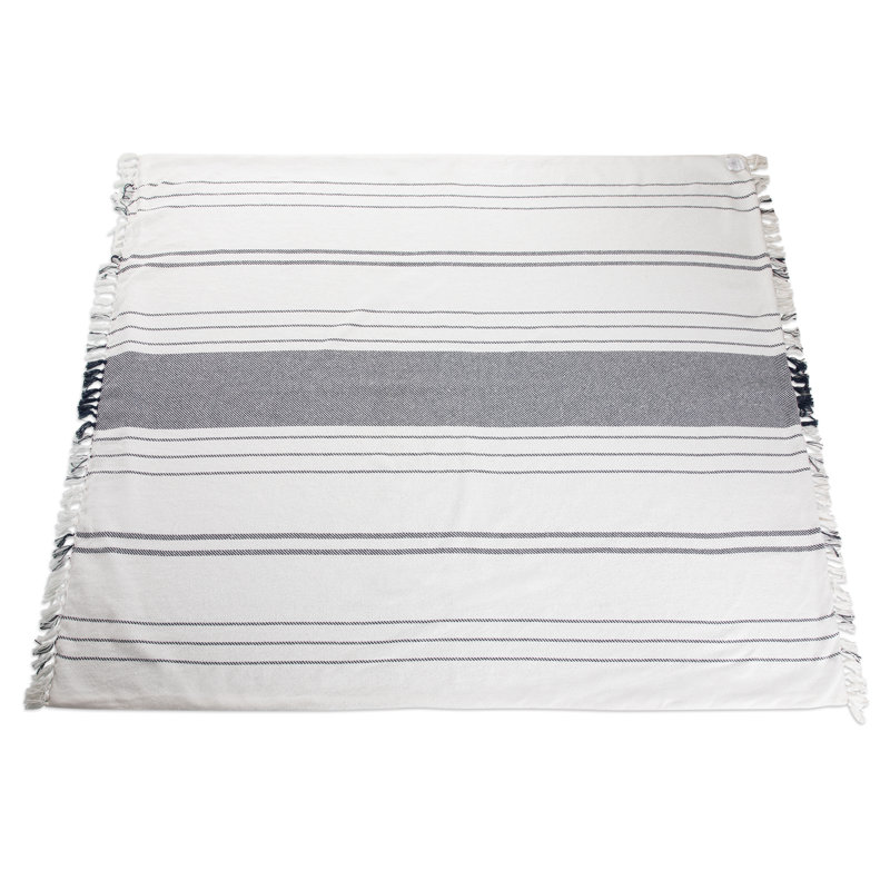 Couverture de pique-nique d'extérieur avec harnais Montecito, Blue/White