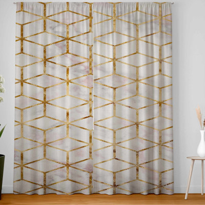 Symmetry Blackout Window Curtain Pair | Home Decor Elegance