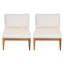 Chaises longues avec coussins amovibles en bois d'acacia Haidi