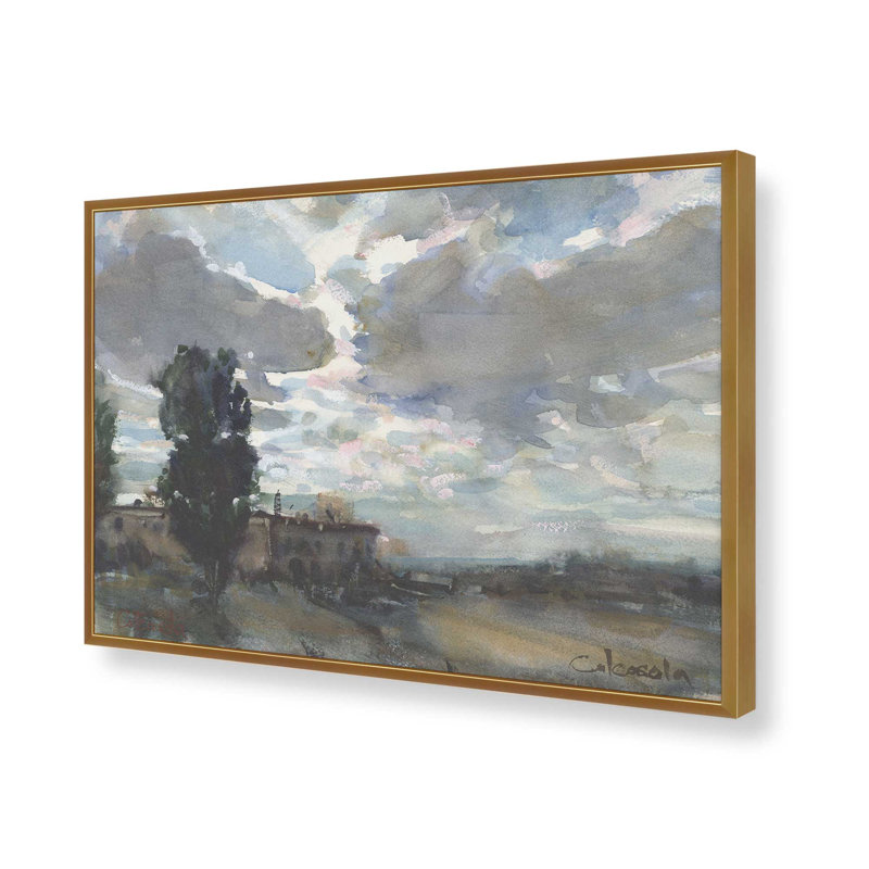 «Storm Clouds» par Stephen Calcasola, reproduction d'art, Impression sur cadre ouvert sans papier mat, H 36 po x l 48 po