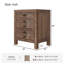 Ensemble de table de chevet en bois de pin massif à trois tiroirs Rustic Farmhouse