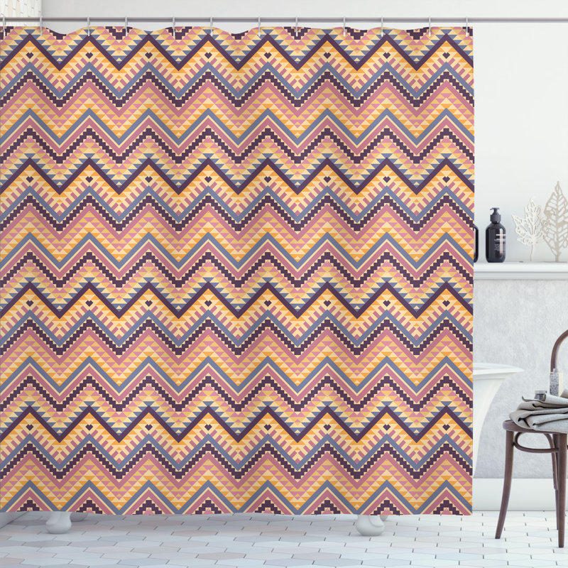 Dakota Fields Aztec Shower Curtain Native, 70''H x 69''W