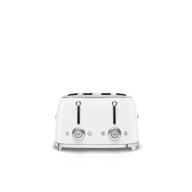 SMEG 50's Retro Style 4x4 Toaster, White