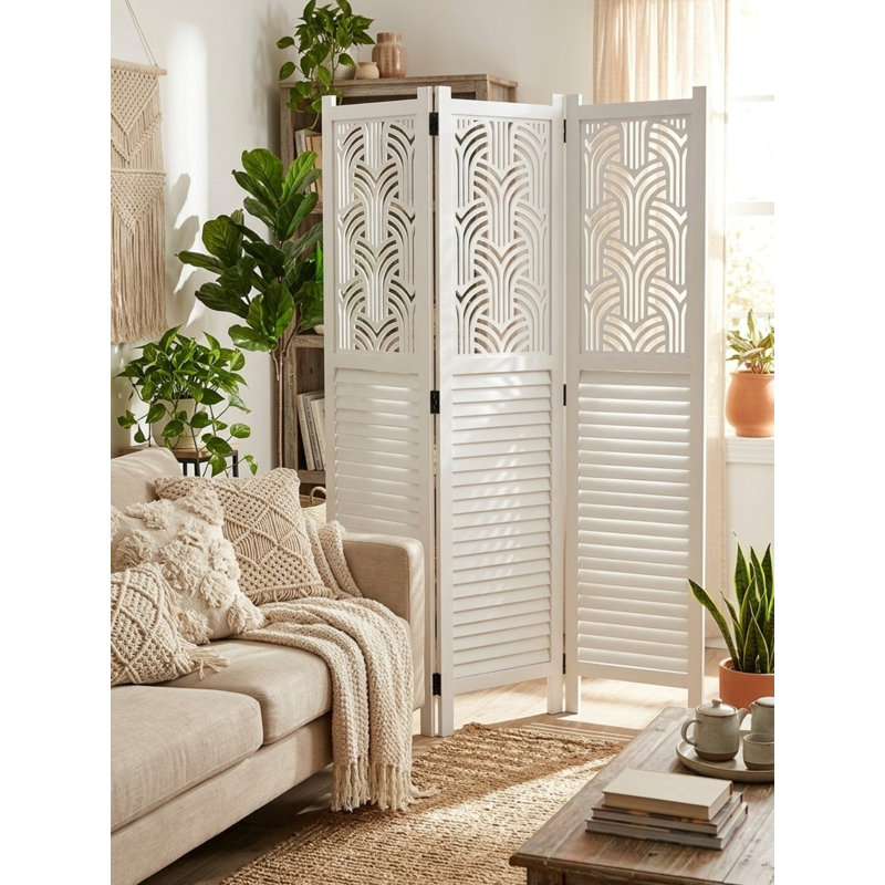Cloison pliante 3 panneaux 47,5 "Epping, Blanc