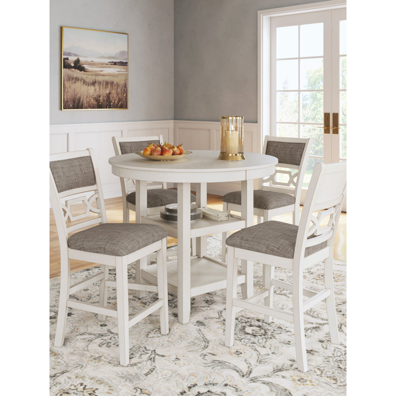 Dalvin Counter Height Dining Table And 4 Bar Stools (Set Of 5)
