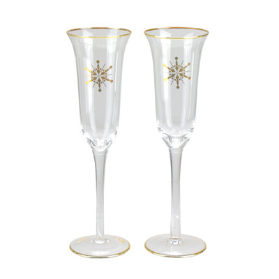 Verres à champagne dorés 9,25 po