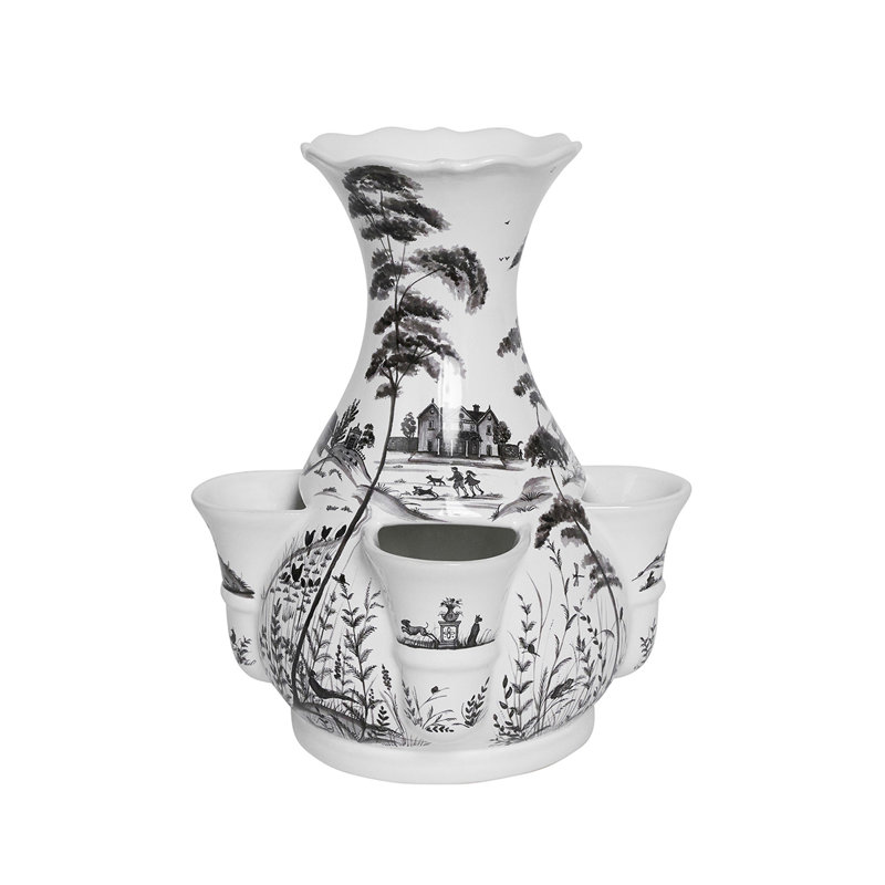 Country Estate 11.5" Tulipiere Vase- Flint Gray