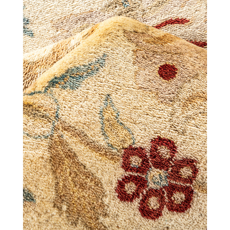 Shai One-of-a-Kind 9'2" X 12'8" New Age Wool Area Rug in Ivory