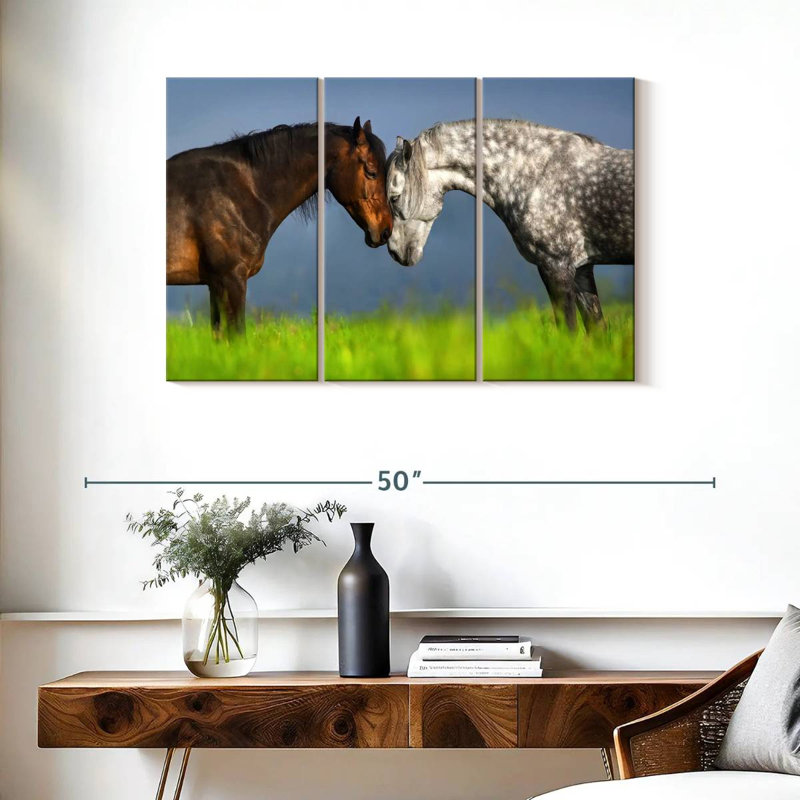 Couple de chevaux Hardie, H 24 po x l 38 po