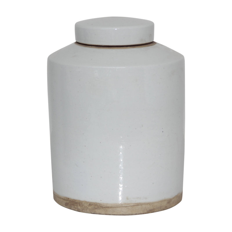 Clara Porcelain China Jar, 8.7"W x 8.7"L x 11"H