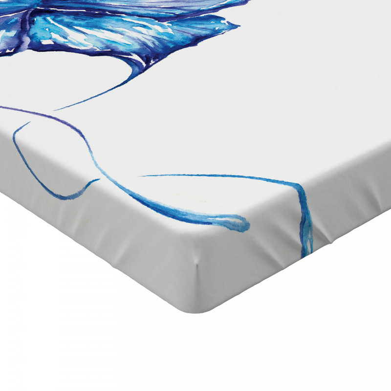Microfiber Floral Fitted Sheet, Twin Fitted Sheet