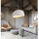 Jimyah 1- Light White Polyesters Unique/Statement Modern Pendant
