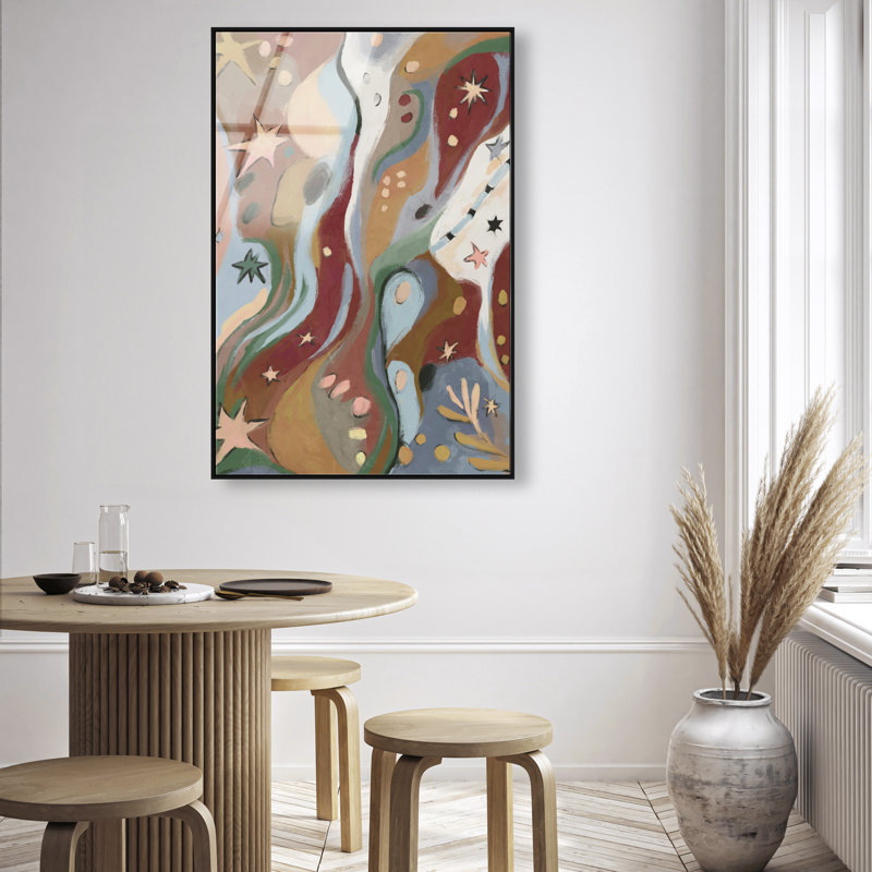 Modern Folk II High-Gloss Frameless Acrylic Glass Wall Art Abstract Print by Oliver Gal, Ready to Hang, 10 x 15, 31"H x 21"W