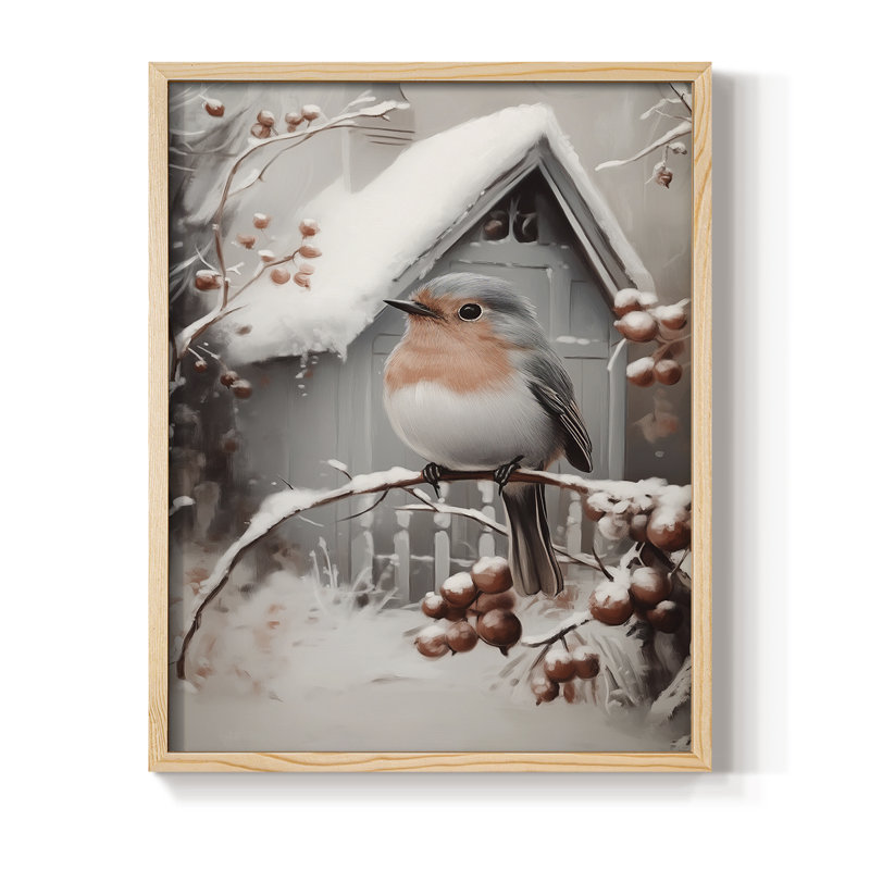 Art des Fêtes de Noël - série 2-CDxxii, reproduction encadrée - bois massif, H 21 po x l 17 po, Naturel