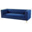 Canapé en velours de luxe Arnav, 86 po de largeur, fabrication solide, entièrement assemblé-291252973