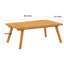 Table basse d'extérieur, 35 pouces, bois d'acacia massif brun, plateau à lattes