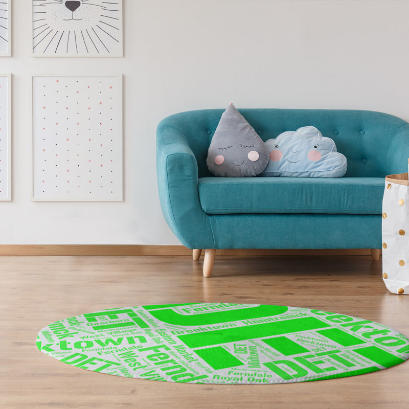 Chenille Indoor Rug, Round 5'