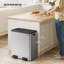 Cardis Steel Step On and Odour Seal Multi-Compartment Rubbish & Recycling Bin - 15.85 L-1080939880