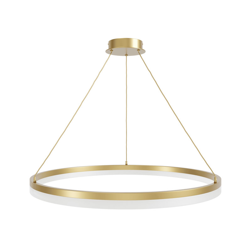 1 - Light LED Pendant, 2.2" H x 39.4" W x 1" D, Gold