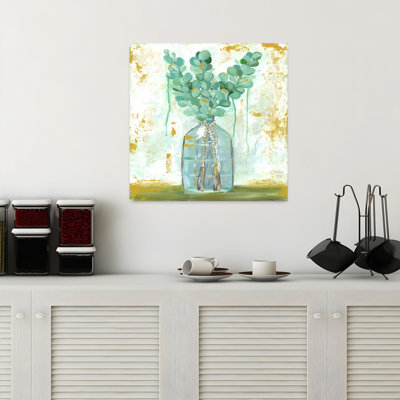 Arrangement eucalyptus abstrait
