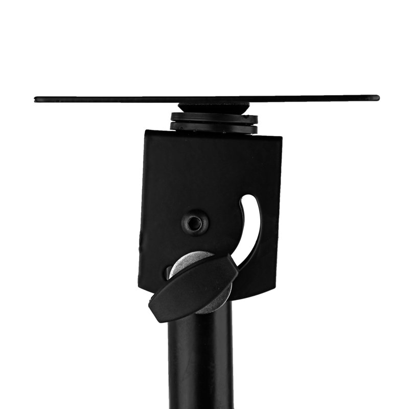 Black Adjustable Height Steel Tripod TV Stand