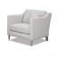 Fauteuil d'appoint rembourré gris large de 36 po Taelan
