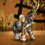 Adam & Friends Home Decor Abstract Elephant Sculpture | 1-Piece | Multi With Gold Tusks
