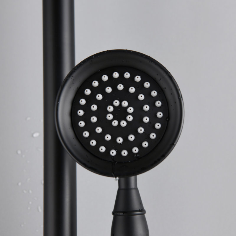 8" Rainfall Shower And Handheld In Matte Black For Relaxing Moments With Corrosion Resistance