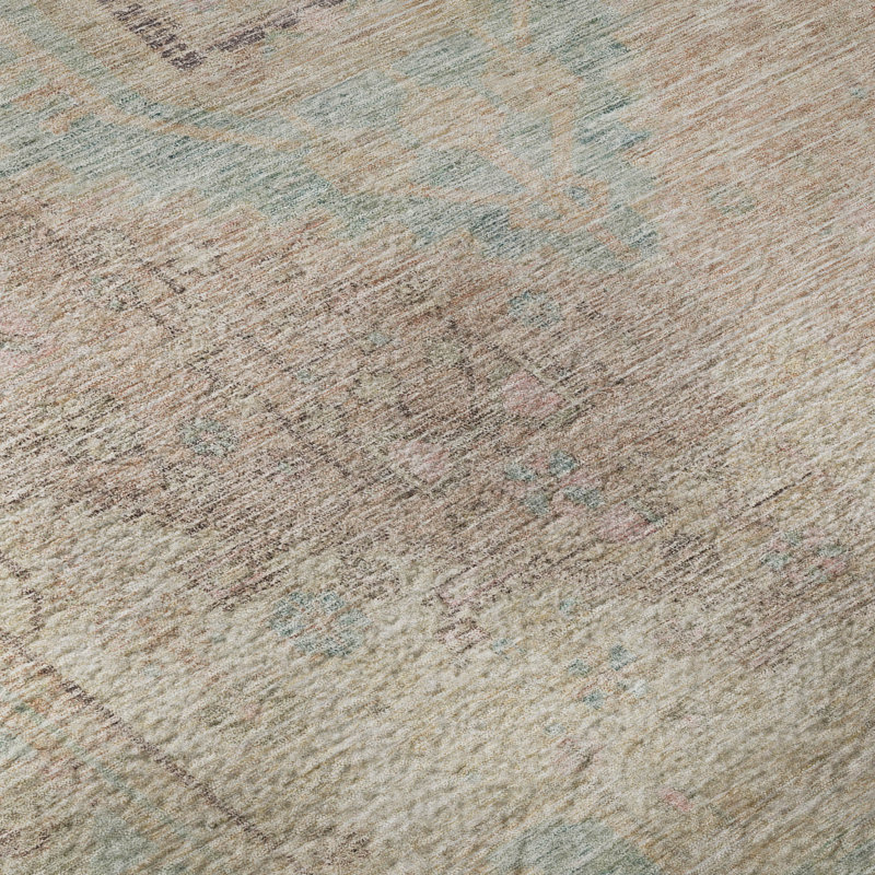 Premium Machine Washable Ducote AMF1134 Global Rug, Rectangle 5' x 7'6"