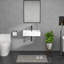 Lavabo de salle de bain mural en céramique blanc rectangulaire L 24 po x l 16 po