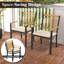 Ensemble de 4 chaises d'extérieur en métal avec coussins rembourrés amovibles pour patio