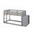 Twin Over Twin Bunk Bed With 3 Shelves And 4 Drawers-1231232139