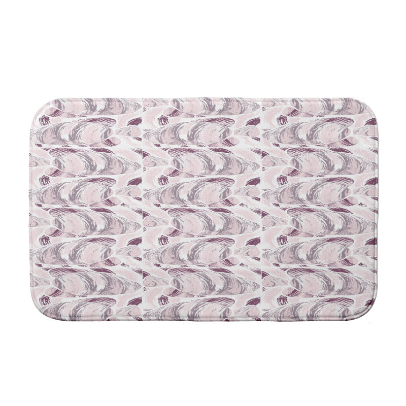 Donnelly Non-Slip Bath Mat, 34" W x 21" L, Purple
