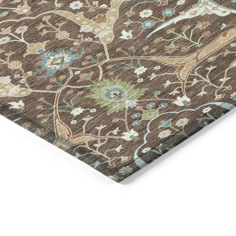 Machine Washable Indoor/Outdoor Boruta ACN2250 Global Rug, Rectangle 9' x 12'