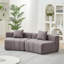 Canapé modulaire incurvé chenille avec 2 coussins Chenille-1037354982