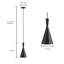 9,06 po Luminaire suspendu noir mat à 1 lumière avec forme triangulaire, style nordique