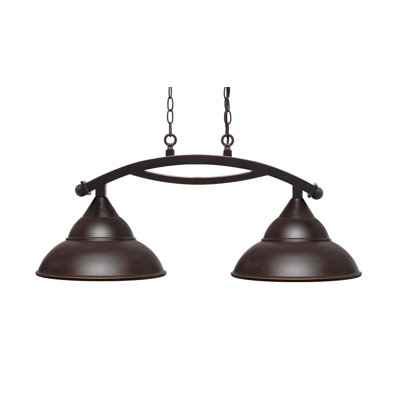 Luminaire suspendu linéaire à 2 lumières pour îlot de cuisine Eisenhauer