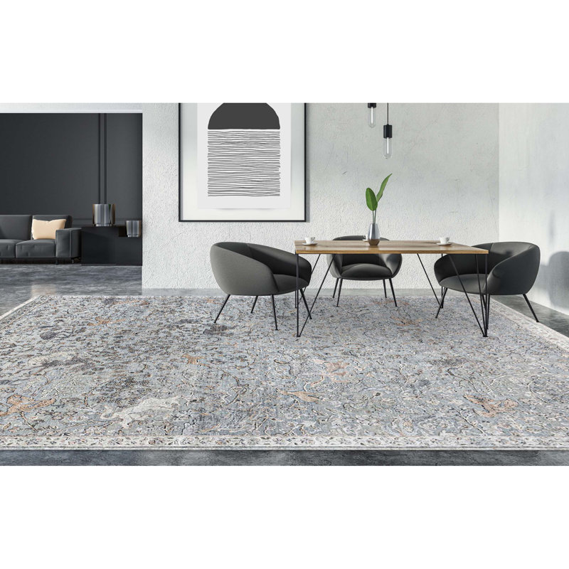 Floral Area Rug, Rectangle 8' x 10'