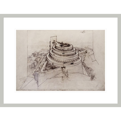 Gordon Gordon, objectif automobile (projet) (vue aérienne). «Sugarloaf Mountain MD» par Frank Lloyd Wright - impression giclée encadrée