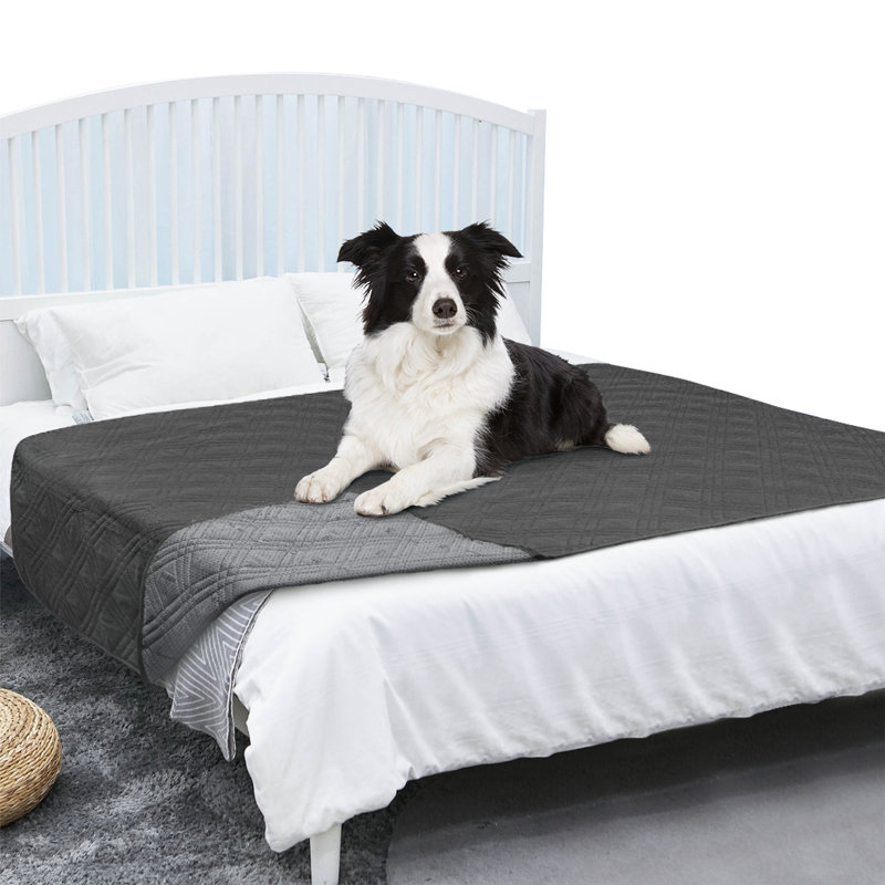 Large Charcoal Waterproof Reversible Pet Blanket