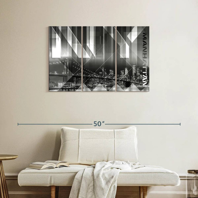 Sireci Modern View Brooklyn Bridge, 24" H x 38" W