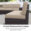 6 Pieces Patio Furniture Set, Modular Sectional Outdoor Conversation Sofa Set-68898139-68898142
