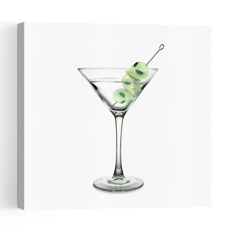 Alien Martini Colorful Modern Surreal Landscape Nature Wall Art Print by Artem Pozdniakov - Print, 121.92cm H x 121.92cm W