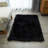 Enrica Soft Fluffy Black Area Rug 
